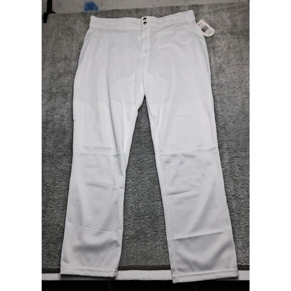 NEW Mens Wilson Baseball Pants Size XL White Pinstripe Game Adult Straight Leg - Picture 1 of 14